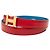 Hermès Constance H Wendelgürtel aus Box Calf und Courchevel in Rot - Ansicht 2