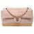 Chanel Espadrille Chain Flap em algodão acolchoado rosa e juta