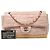Chanel Espadrille Chain Flap em algodão acolchoado rosa e juta - vista 7