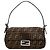 Fendi Baguette Tasche aus braunem Zucca Canvas