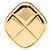 Spilla Chanel Gold placcata in oro trapuntata rhombus