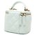Chanel Blue Mini CC Quilted Lambskin Top Handle Vanity Case With Chain - vista 2
