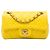 Chanel Yellow Mini Rectangular Classic Lambskin Single Flap