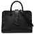 Autre Marque Borsa Cabas Satchel piccola in pelle monogramma nera Saint Laurent