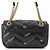 Borsa a tracolla Gucci Black Medium GG Marmont in pelle matelassé con borchie GG - vista 2