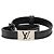 Bracciale Louis Vuitton Black Damier Graphite Sign It