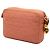 Borsa Camera Chanel in lino matelassé rosa CC con doppia zip - vista 2
