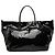 Autre Marque Borsa shopper Rive Gauche Saint Laurent in PVC nero maxi