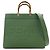 Fendi Borsa Shopper Sunshine Media in Pelle Verde