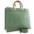 Fendi Borsa Shopper Sunshine Media in Pelle Verde - vista 10