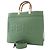 Fendi Borsa Shopper Sunshine Media in Pelle Verde - vista 11