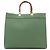 Fendi Borsa Shopper Sunshine Media in Pelle Verde - vista 2