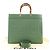 Fendi Borsa Shopper Sunshine Media in Pelle Verde - vista 6