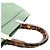 Fendi Borsa Shopper Sunshine Media in Pelle Verde - vista 7