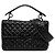 Borsa Satchel Valentino Rockstud Spike Large in Nappa Stropicciato Nero
