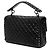 Borsa Satchel Valentino Rockstud Spike Large in Nappa Stropicciato Nero - vista 2
