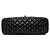 Borsa Satchel Valentino Rockstud Spike Large in Nappa Stropicciato Nero - vista 3