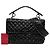 Borsa Satchel Valentino Rockstud Spike Large in Nappa Stropicciato Nero - vista 6