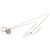 Louis Vuitton Silver Brass Monogram Charms Halskette