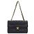 Borsa a tracolla Chanel in pelle d'agnello nera