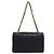 Borsa a tracolla Chanel in pelle d'agnello nera - vista 2