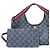 Borsa Tote Small Gucci Giglio GG in Denim - vista 6