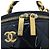 Borsa a tracolla con catena Chanel in pelle verniciata nera - vista 12