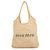 Borsa Tote Miu Miu Ivy in rafia e lino