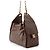 Borsa a tracolla Chanel in pelle di vitello granulata marrone - vista 2