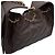 Borsa a tracolla Chanel in pelle di vitello granulata marrone - vista 6