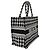 Borsa Tote in Tela Nera e Bianca Christian Dior - vista 4