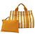 Hermès Borsa Hermes in tela Arancione e Bianco
