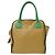 Borsa in pelle Loewe beige e verde - vista 2