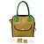 Borsa in pelle Loewe beige e verde - vista 5
