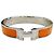Hermès Bracciale rigido Hermes Arancione e Metallo Argentato