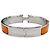 Hermès Bracciale rigido Hermes Arancione e Metallo Argentato - vista 3