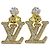Pendientes de botón Louis Vuitton Gold
