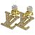 Pendientes de botón Louis Vuitton Gold - vista 2