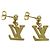 Pendientes de botón Louis Vuitton Gold - vista 3