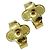 Pendientes de botón Louis Vuitton Gold - vista 5