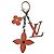 Louis Vuitton Portachiavi Charm in Pelle Arancione