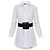 Vestido Balenciaga blanco de algodón de cuello alto con cinturón