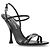 Sandales à talons en cuir noir Dolce & Gabbana - vue 2
