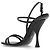 Sandales à talons en cuir noir Dolce & Gabbana - vue 3