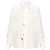 Chloé Camisa de seda com colarinho bordado em openwork branco creme
