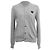 Comme Des Garcons Comme Des Garçons Play Logo-Patch Cardigan aus grauer Wolle