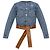 Chaqueta vaquera MCM azul de algodón con bordado y cinturón