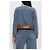 Chaqueta vaquera MCM azul de algodón con bordado y cinturón - vista 4