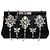 Clutch Marlene in pelle nera con cristalli Dolce & Gabbana