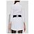 Vestido Balenciaga blanco de algodón de cuello alto con cinturón - vista 2